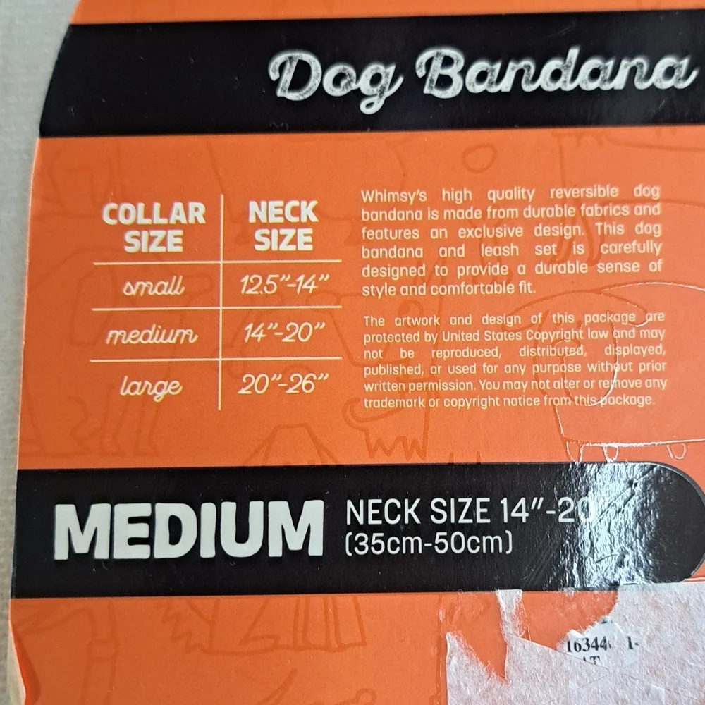 Black & Pink Bats Dog Bandana Collar Size Medium Reversible